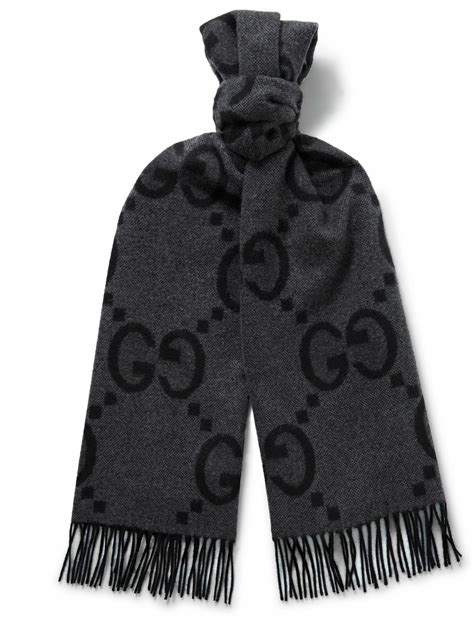 gucci 100 cashmere scarf|Gucci jacquard wool scarf.